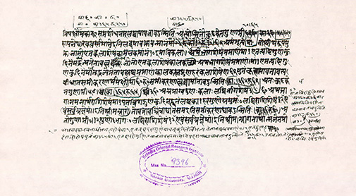 Manuscript by Jñānarājas Bījagaṇita