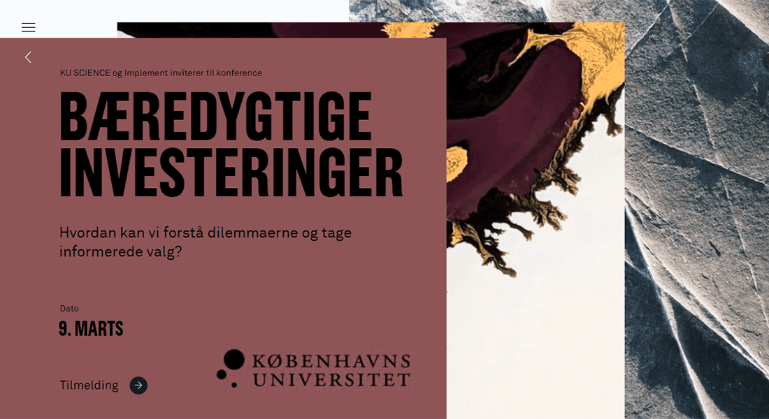 Konference om bæredygtige investeringer